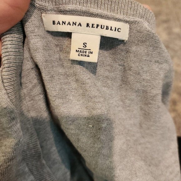 Banana Republic Womens Grau knit Long Sleeve top Size S stretch - Picture 7 of 9